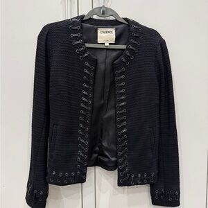 L'AGENCE Textured Black Blazer